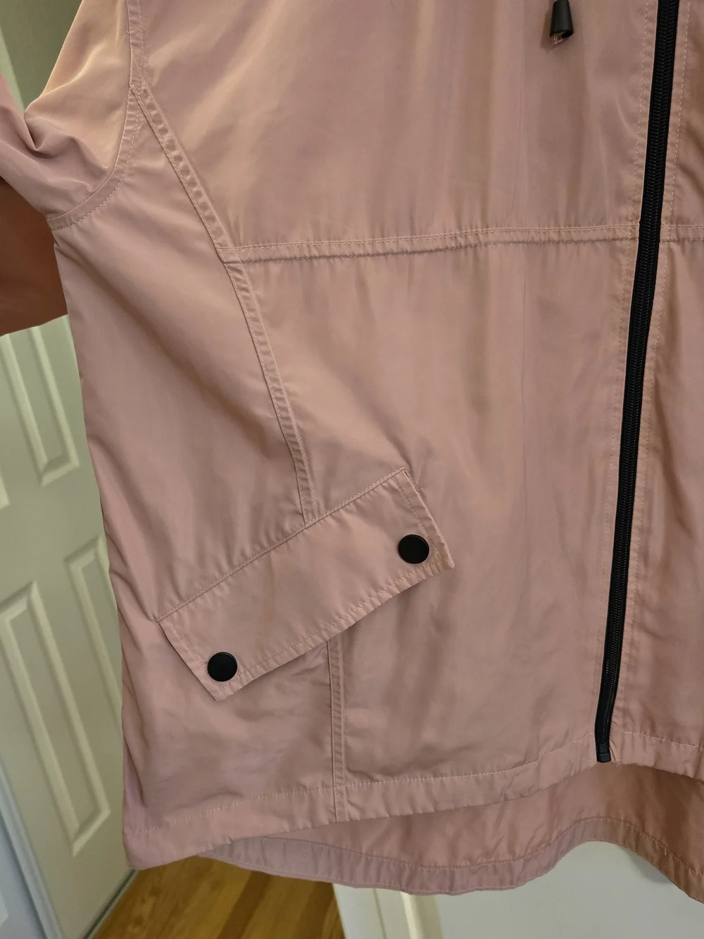Chico's Hooded Windbreaker Utility Jacket Blush Pink - Picture 7 of 7